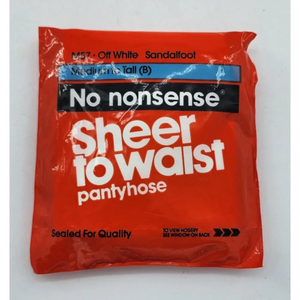 x2 No Nonsense Sheer to Waist Sandalfoot Pantyhose M57 Off White Medium Tall B‎
